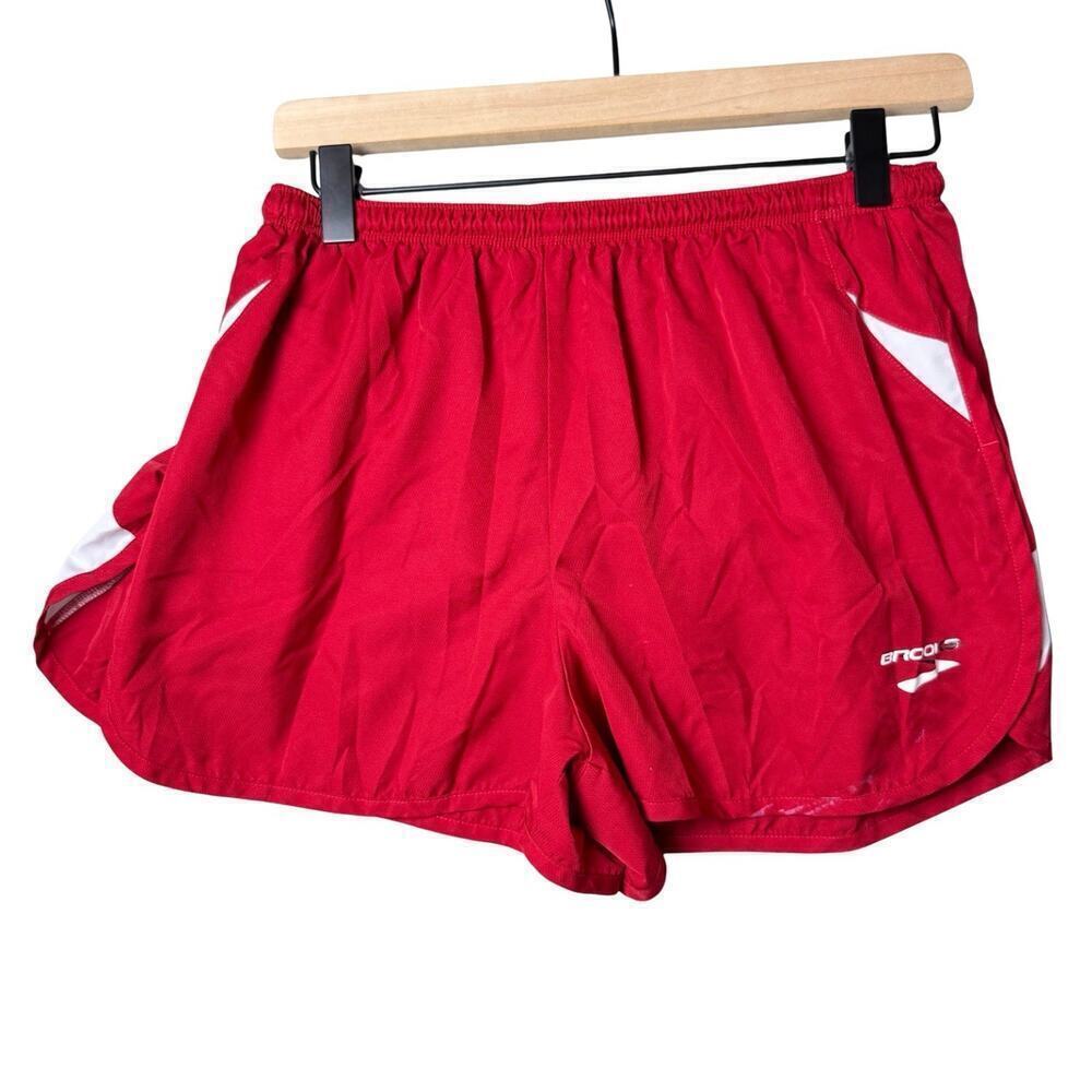 Brooks Women's Running Shorts Lined Red and White Size M